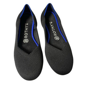 Rothy’s The Ballet Flat Slip On Round Toe Black Sz 6.5